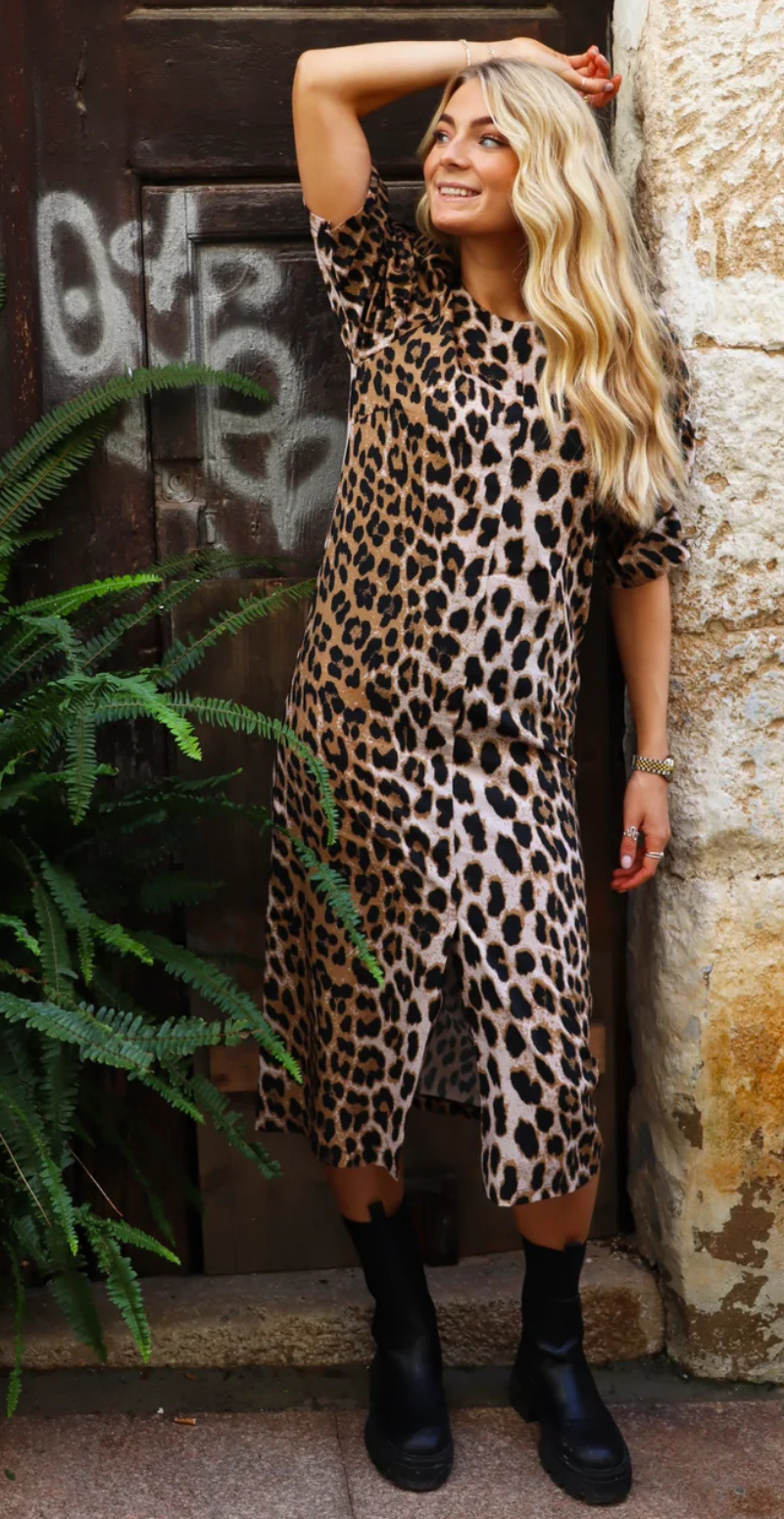 Winnie kjole leopard