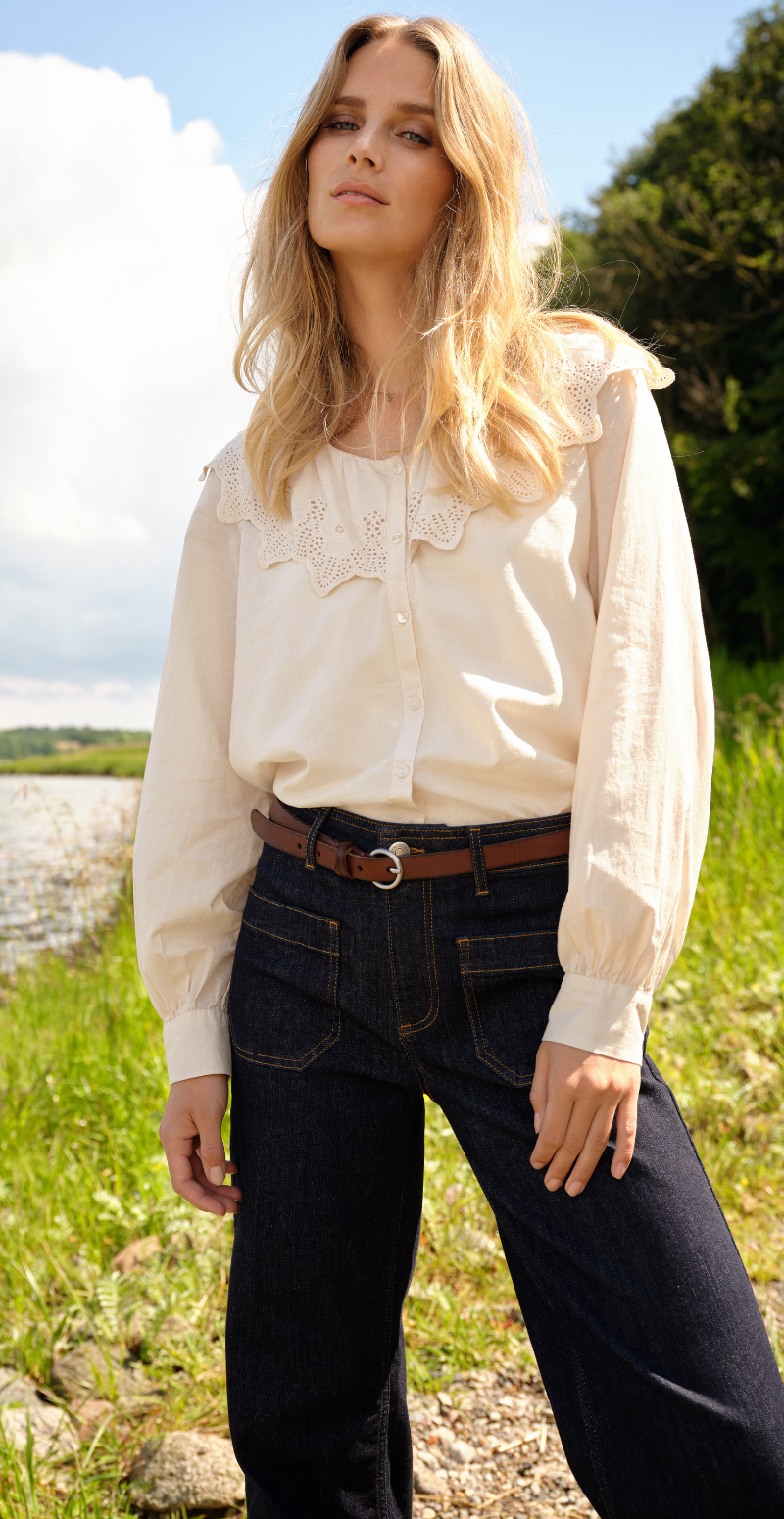 Caliste skjortebluse creme