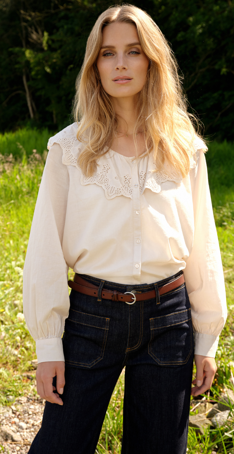 Caliste skjortebluse creme