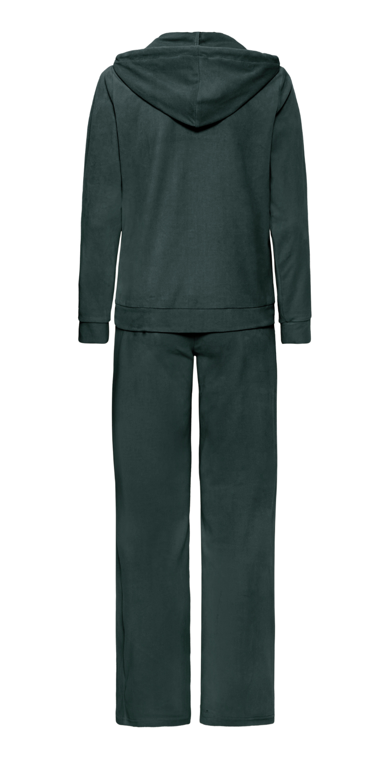 Velour sæt med bukser og cardigan green gables
