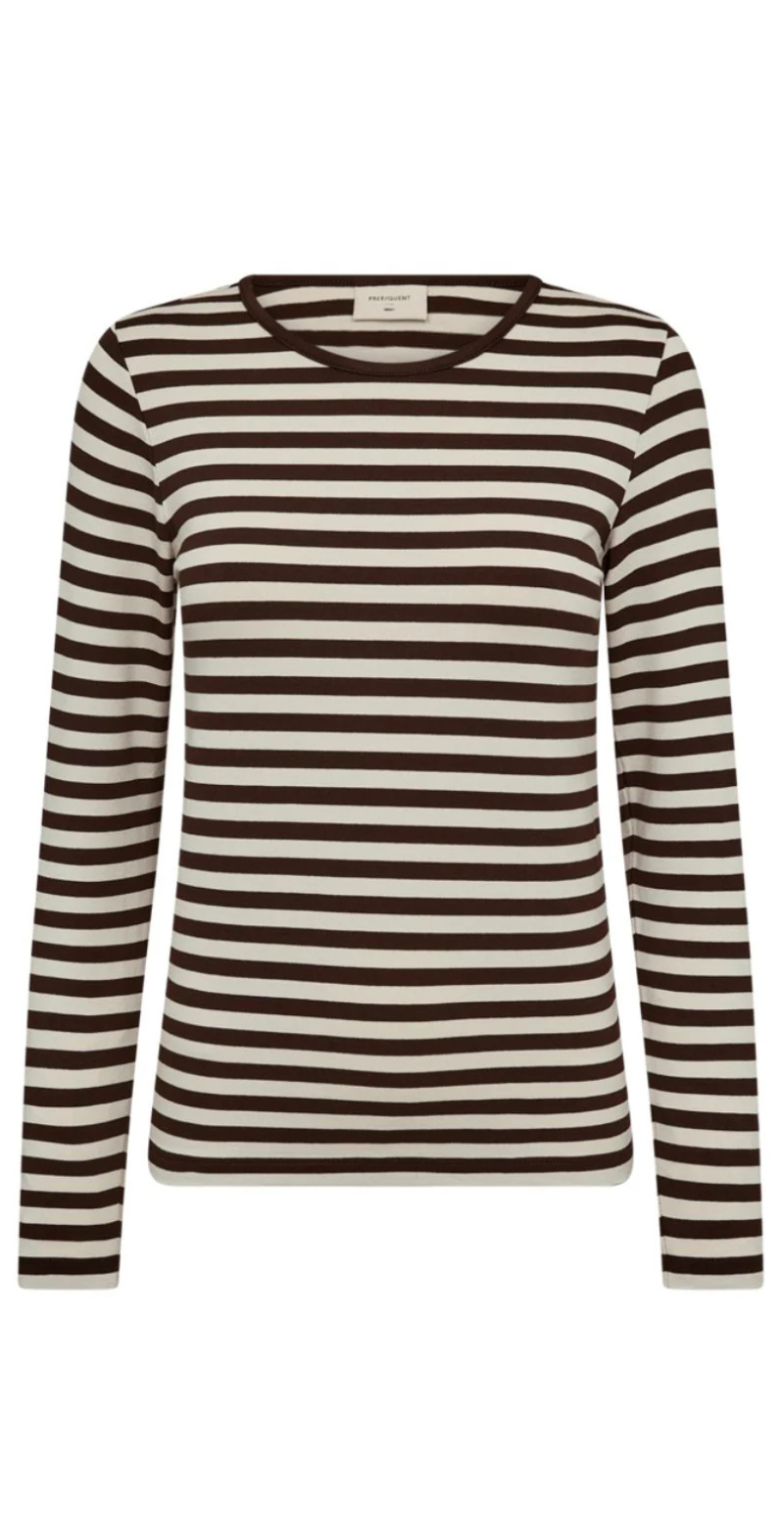 Liana bluse coffee bean w. moonbeam