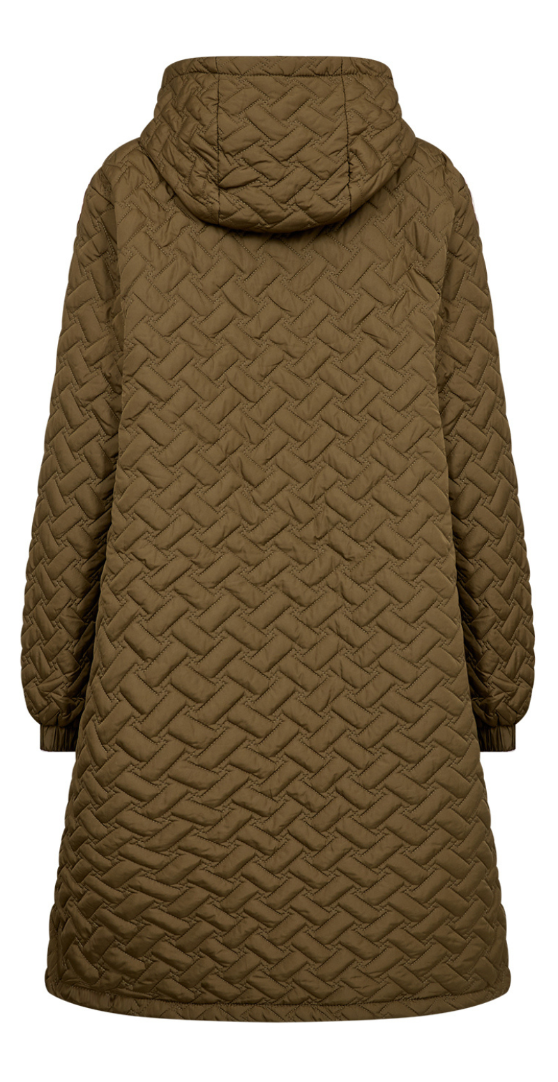 Fenya quiltet jakke army