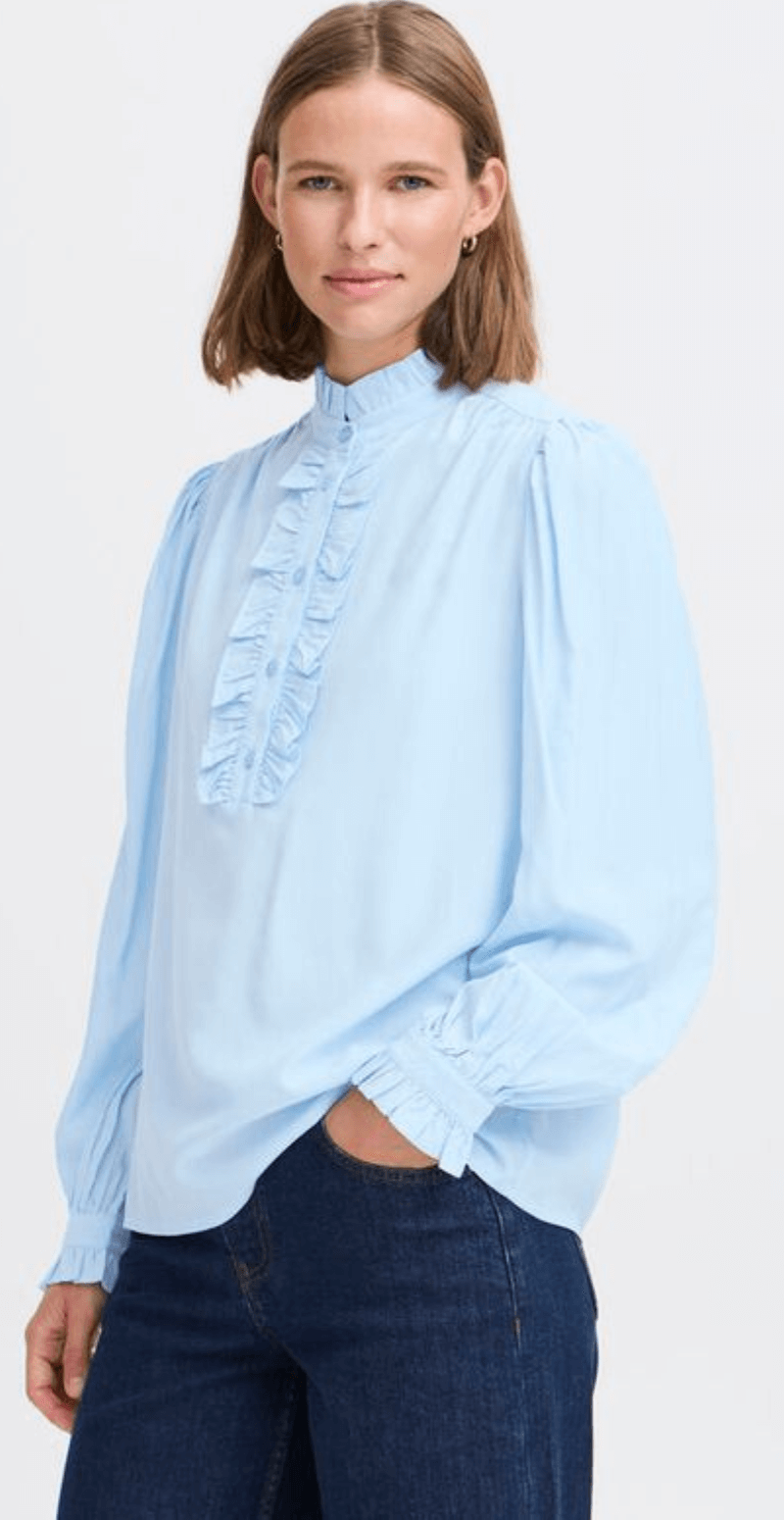Byfenja skjortebluse blå
