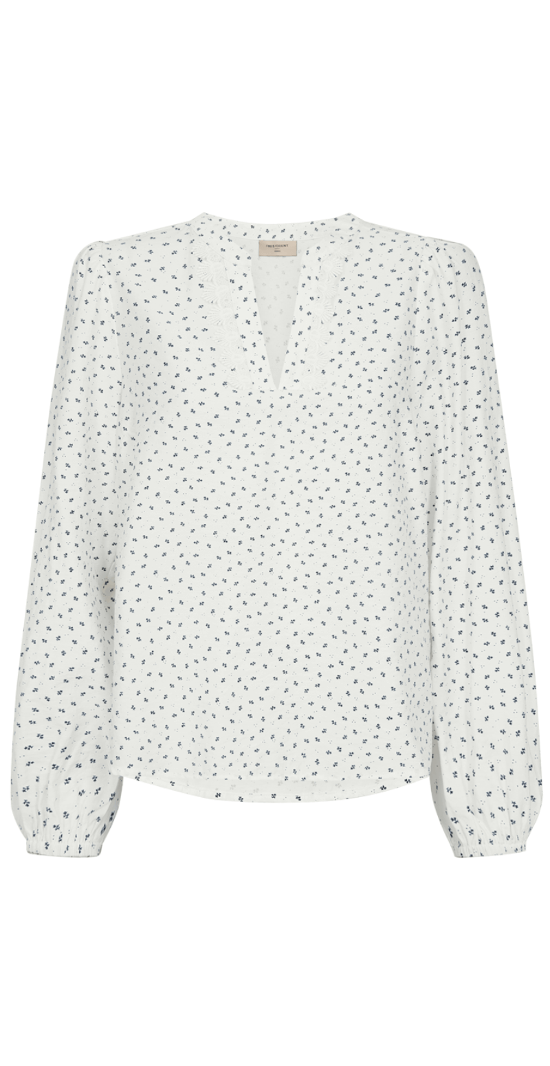 Elin bluse Star Off-white w. Black