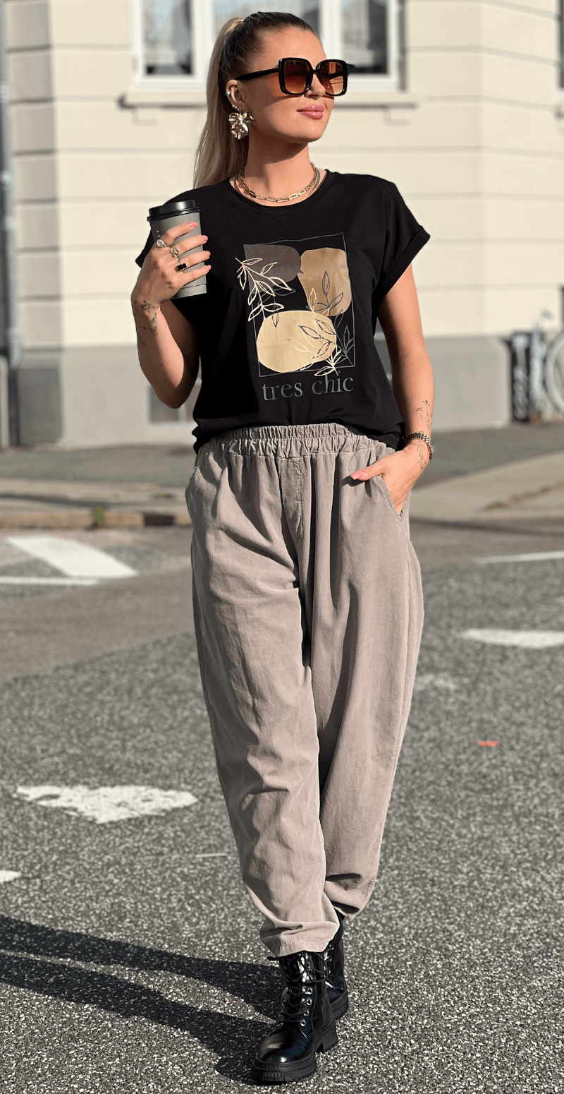 Rina t-shirt sort