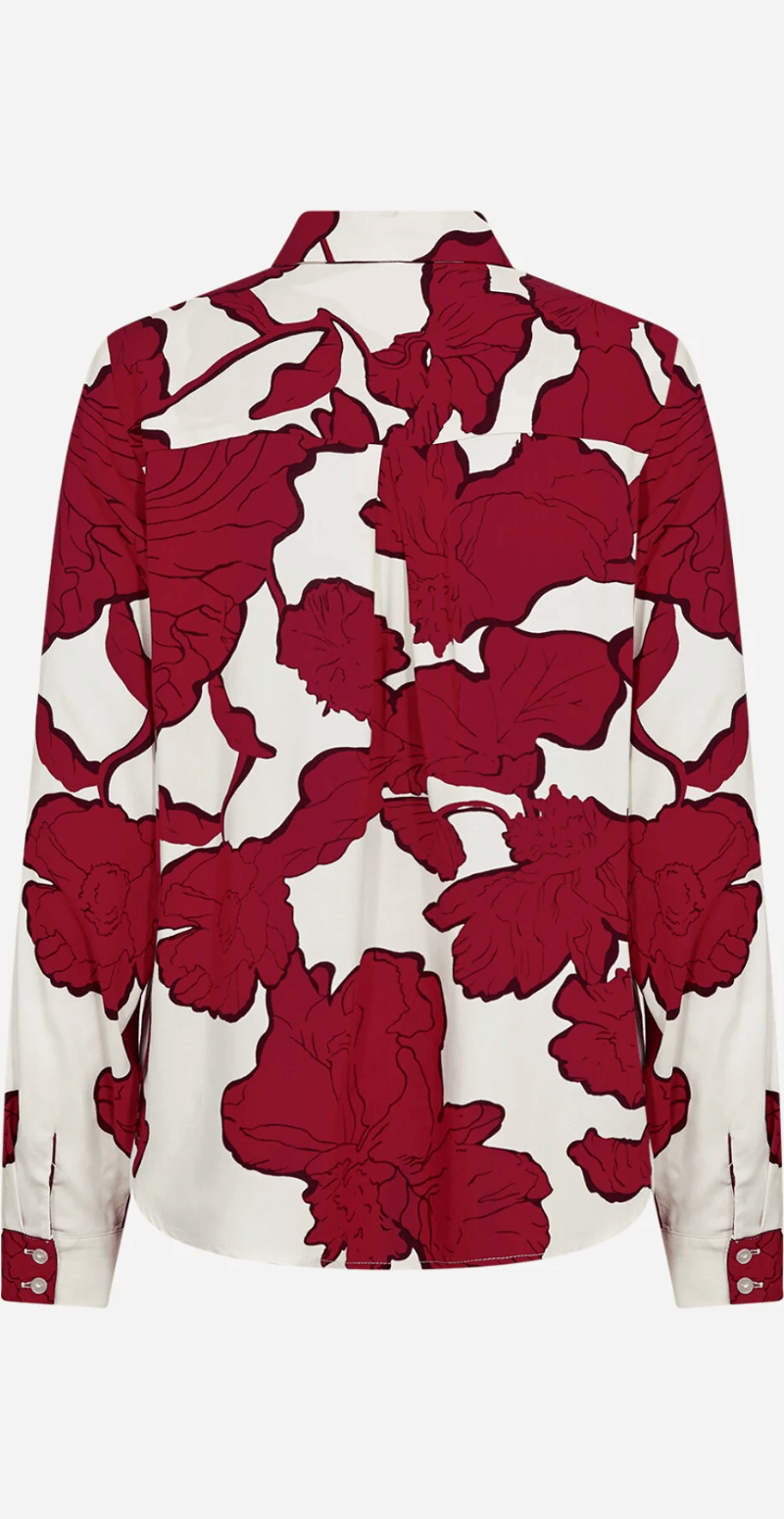 Vigdis skjorte mørk rød