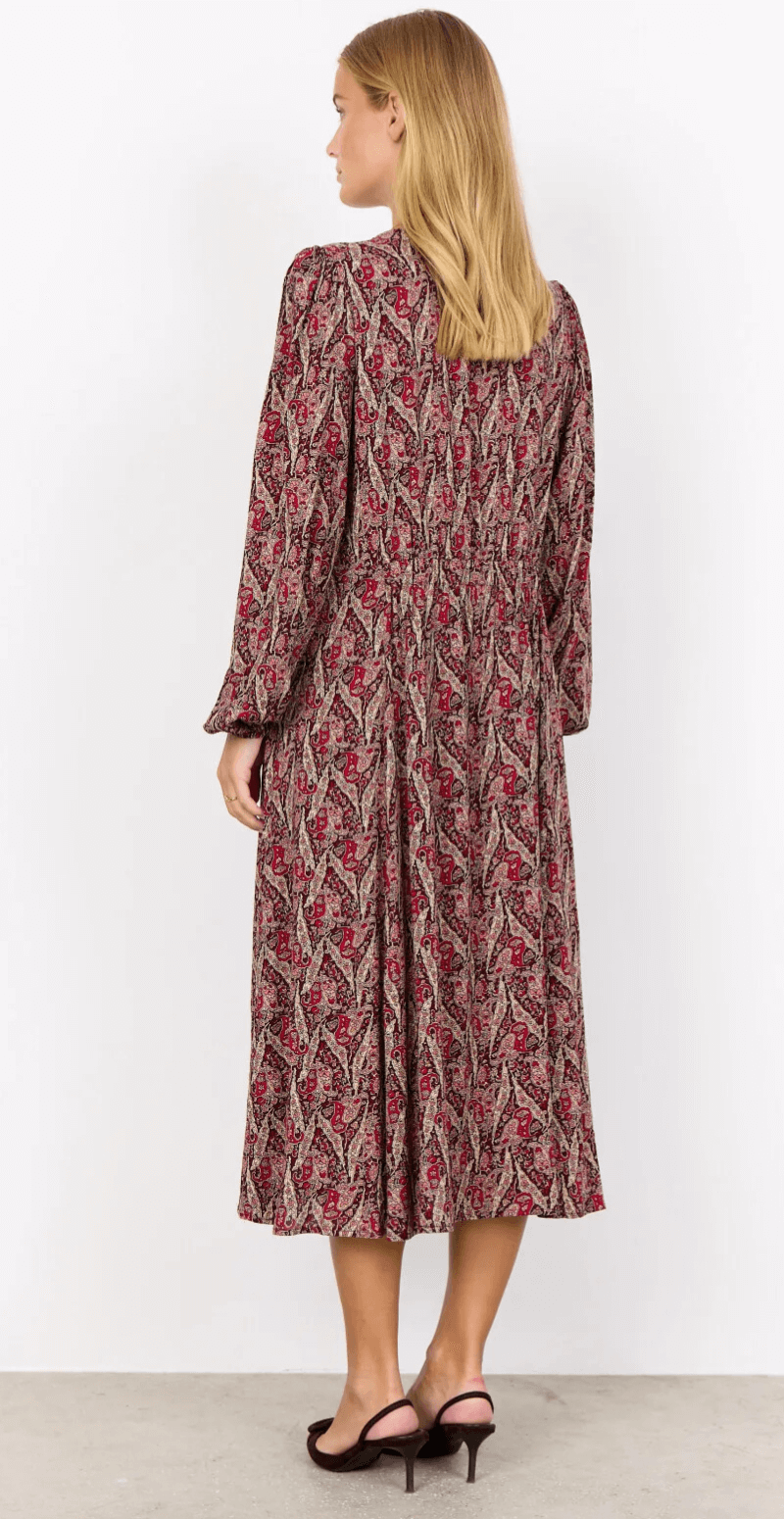 Ilya kjole mørk rød