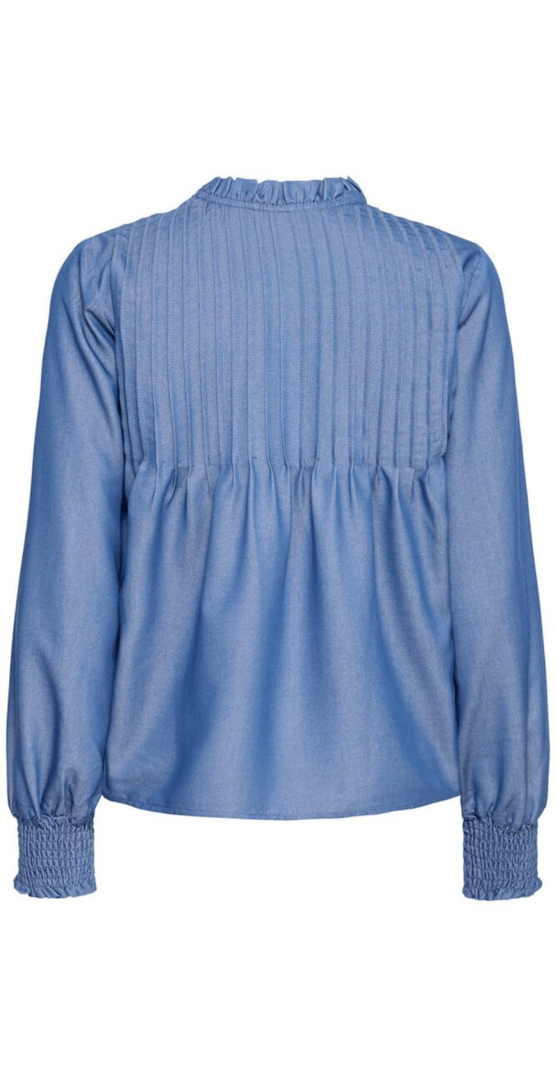 Kaoru bluse mid blue denim