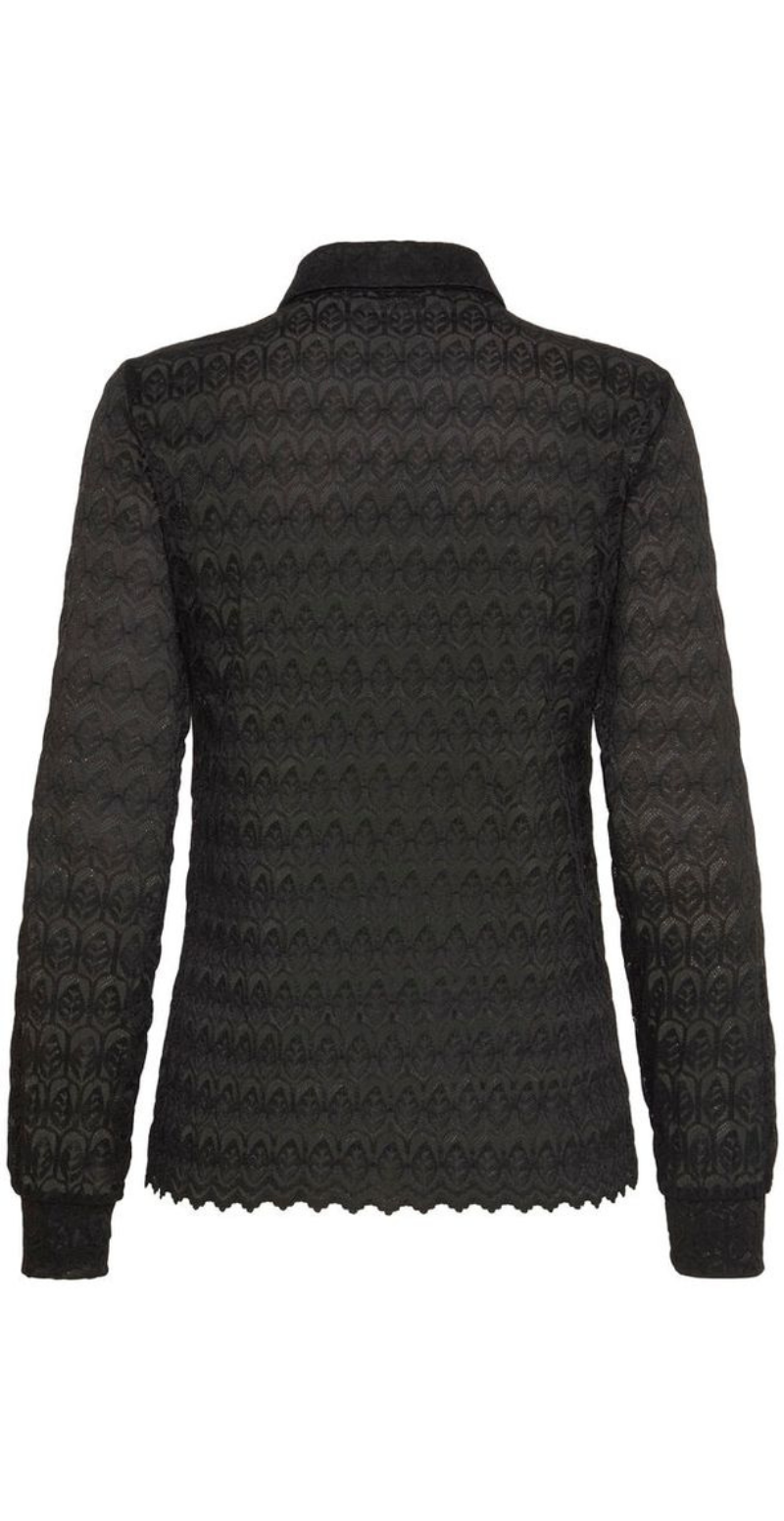 Rubi skjortebluse sort