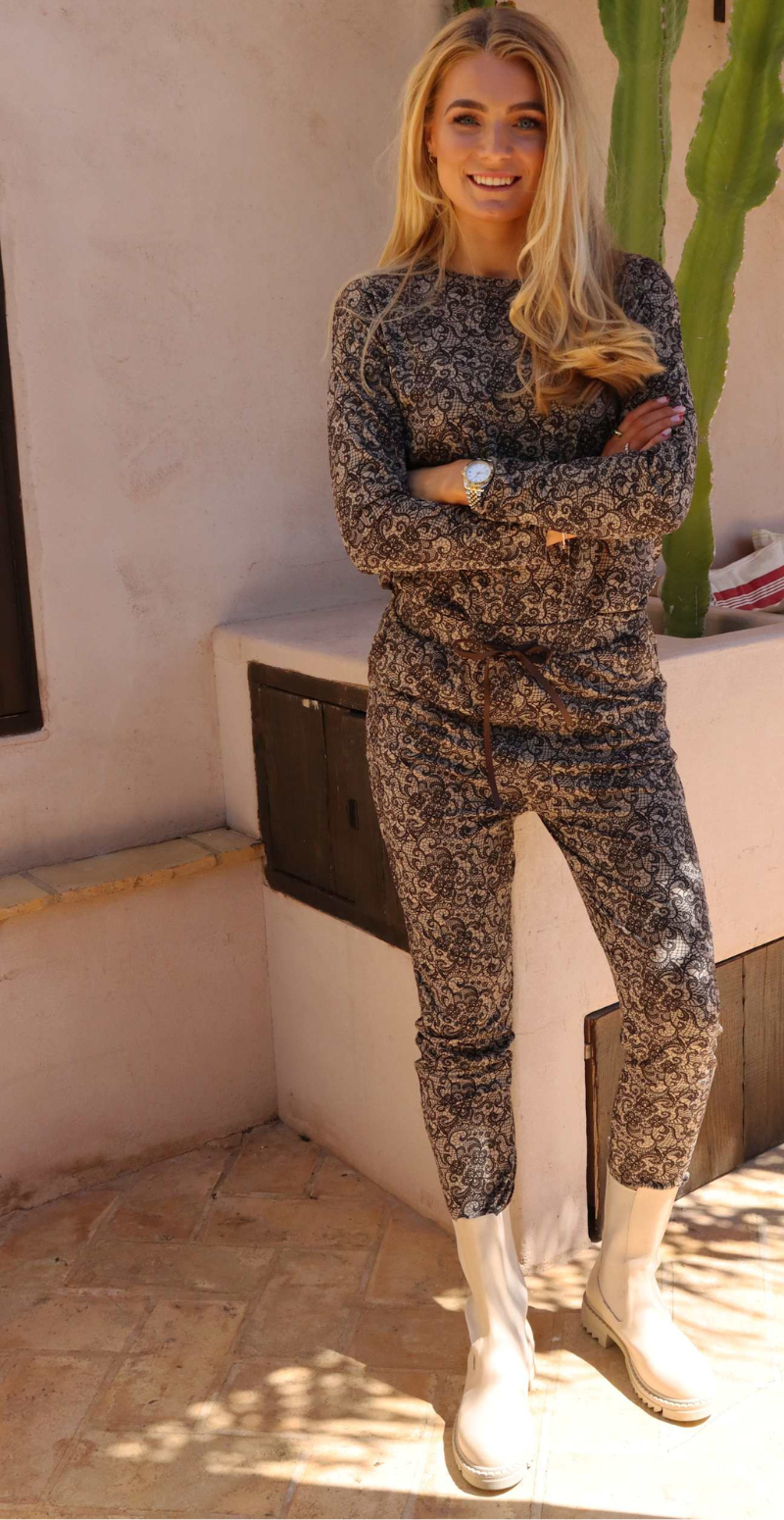 Alma buks mocca brown lace