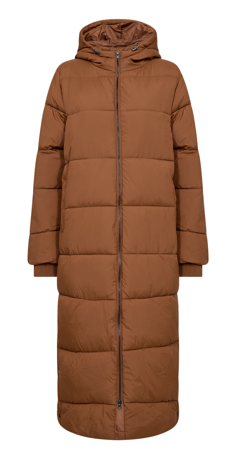 Liva frakke med hætte camel