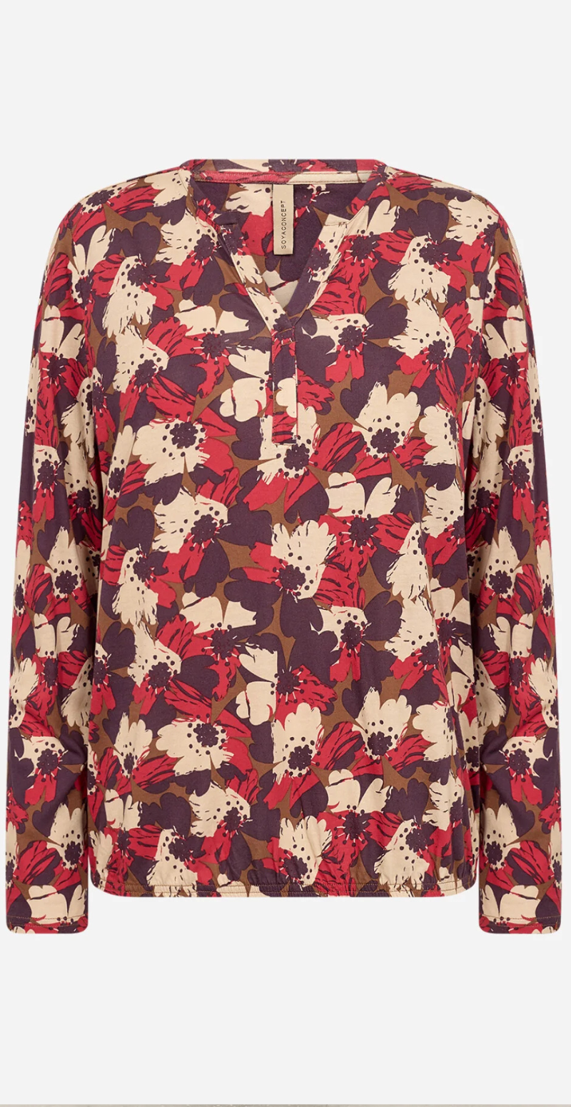 Felicity bluse rød Soyaconcept