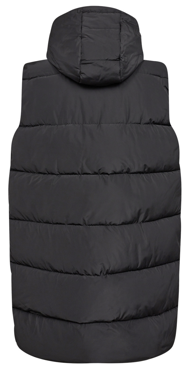 Quiltet vest sort
