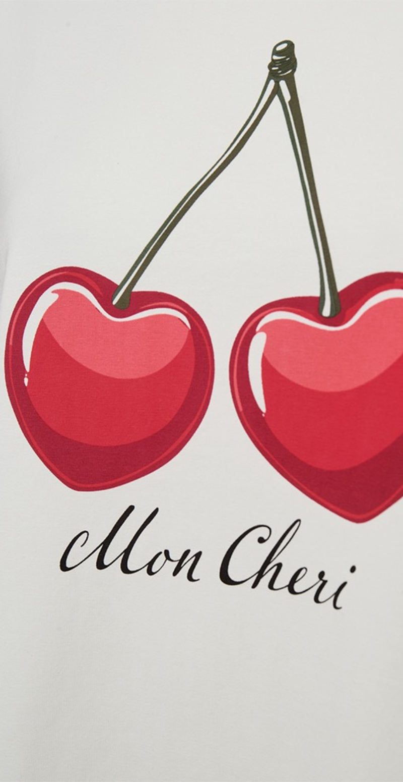 Fenjal t-shirt med kirsebær motiv star off-white Freequent