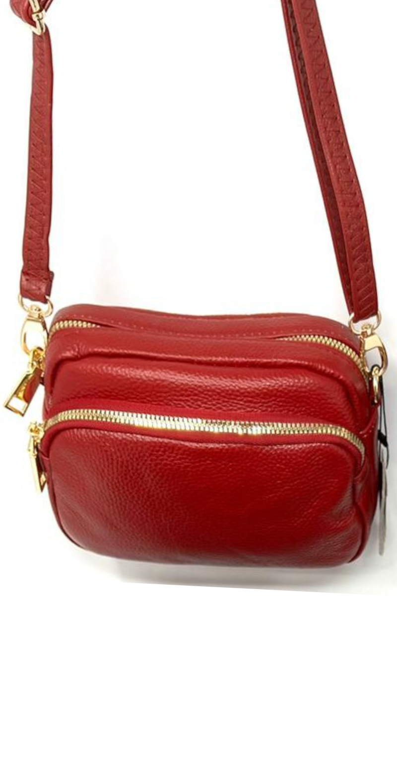 Læder taske rød Likelondon LikeLondon.com