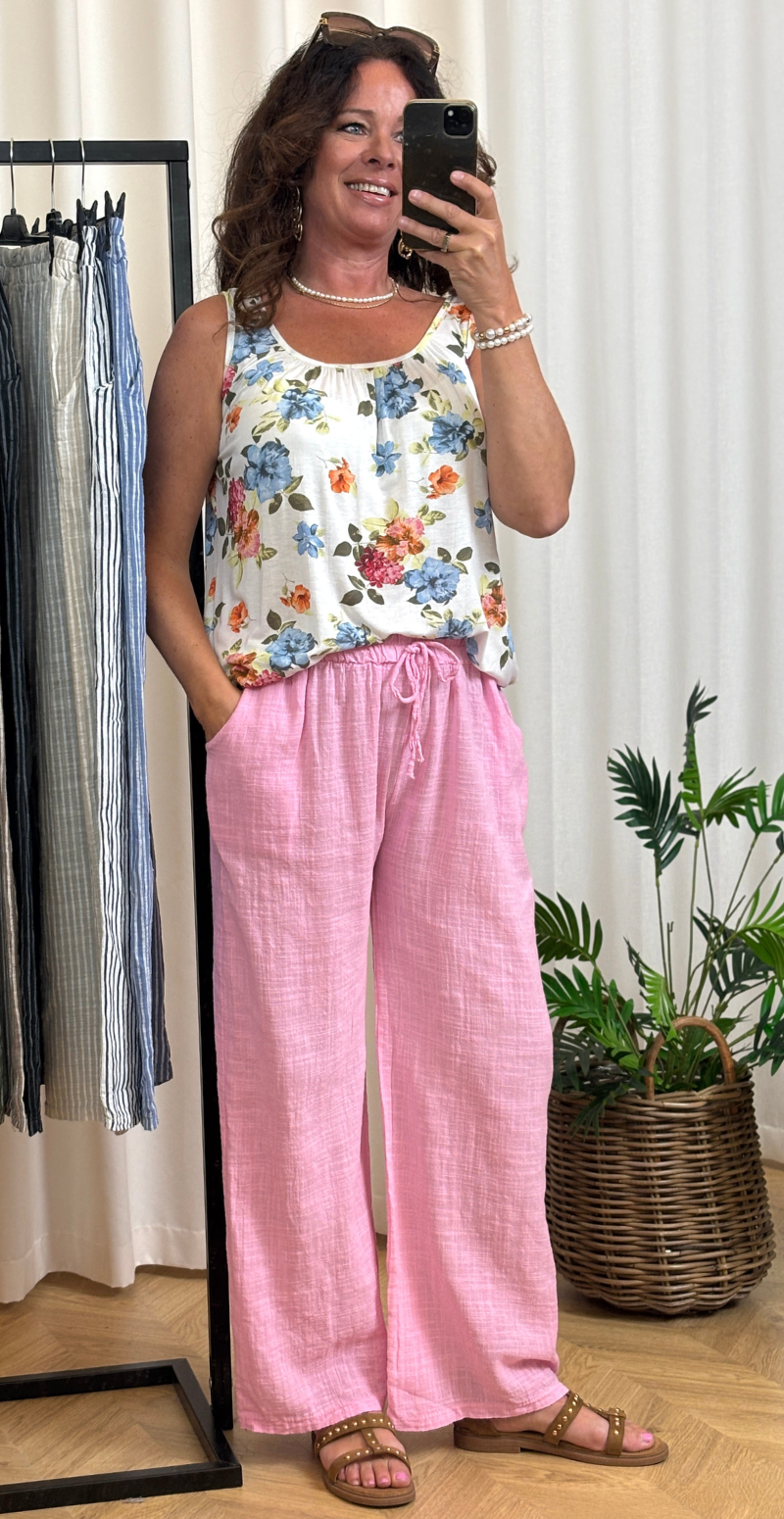 Elise ensfarvet buks pink LikeLondon