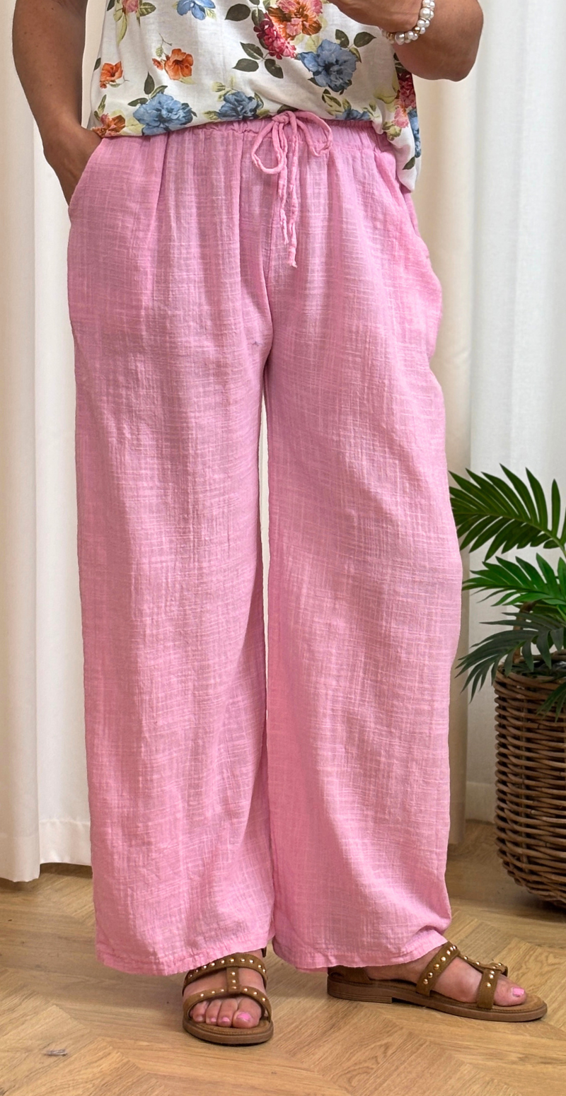 Elise ensfarvet buks pink LikeLondon