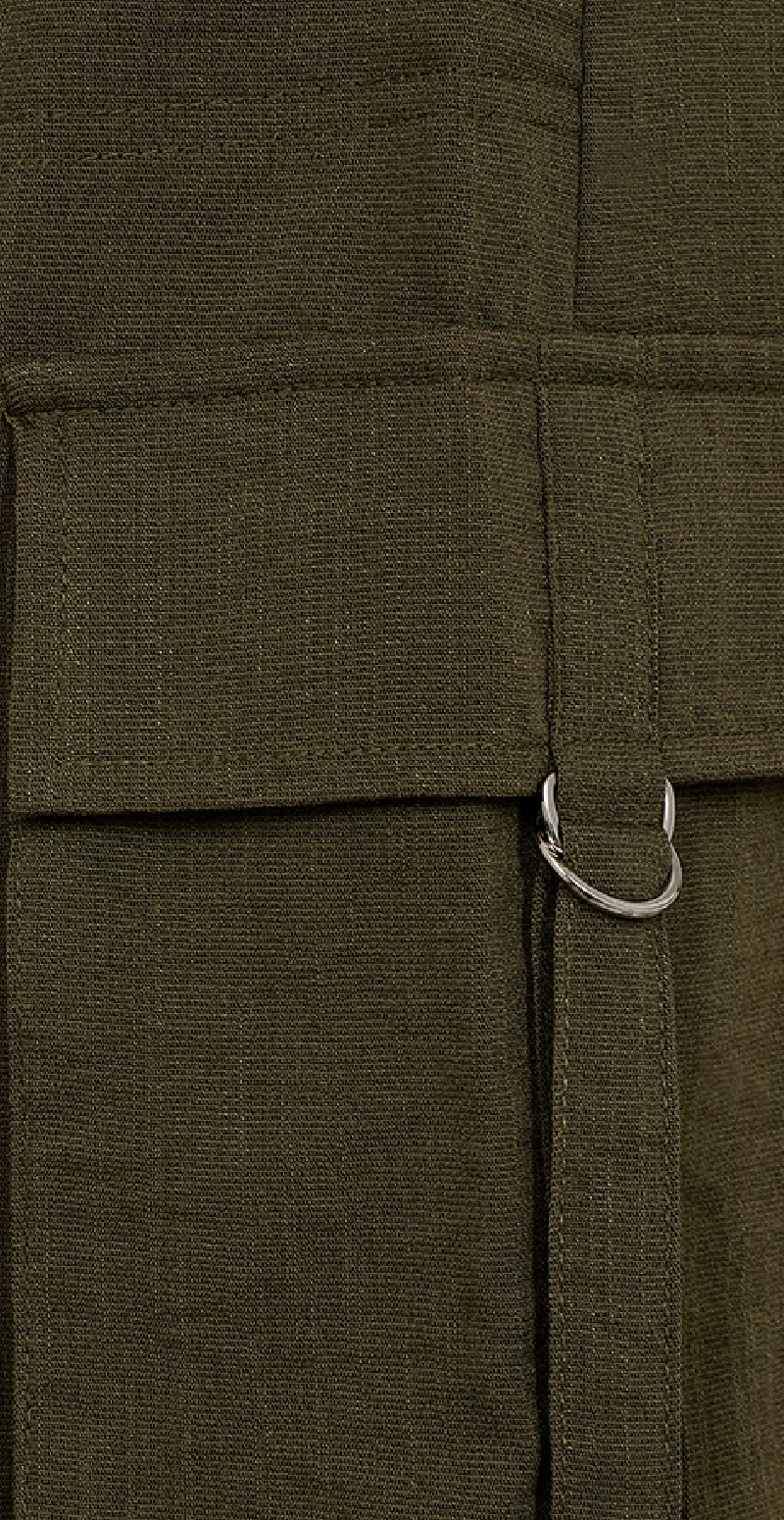 Nederdel med elastik i taljen og lommer på siderne army