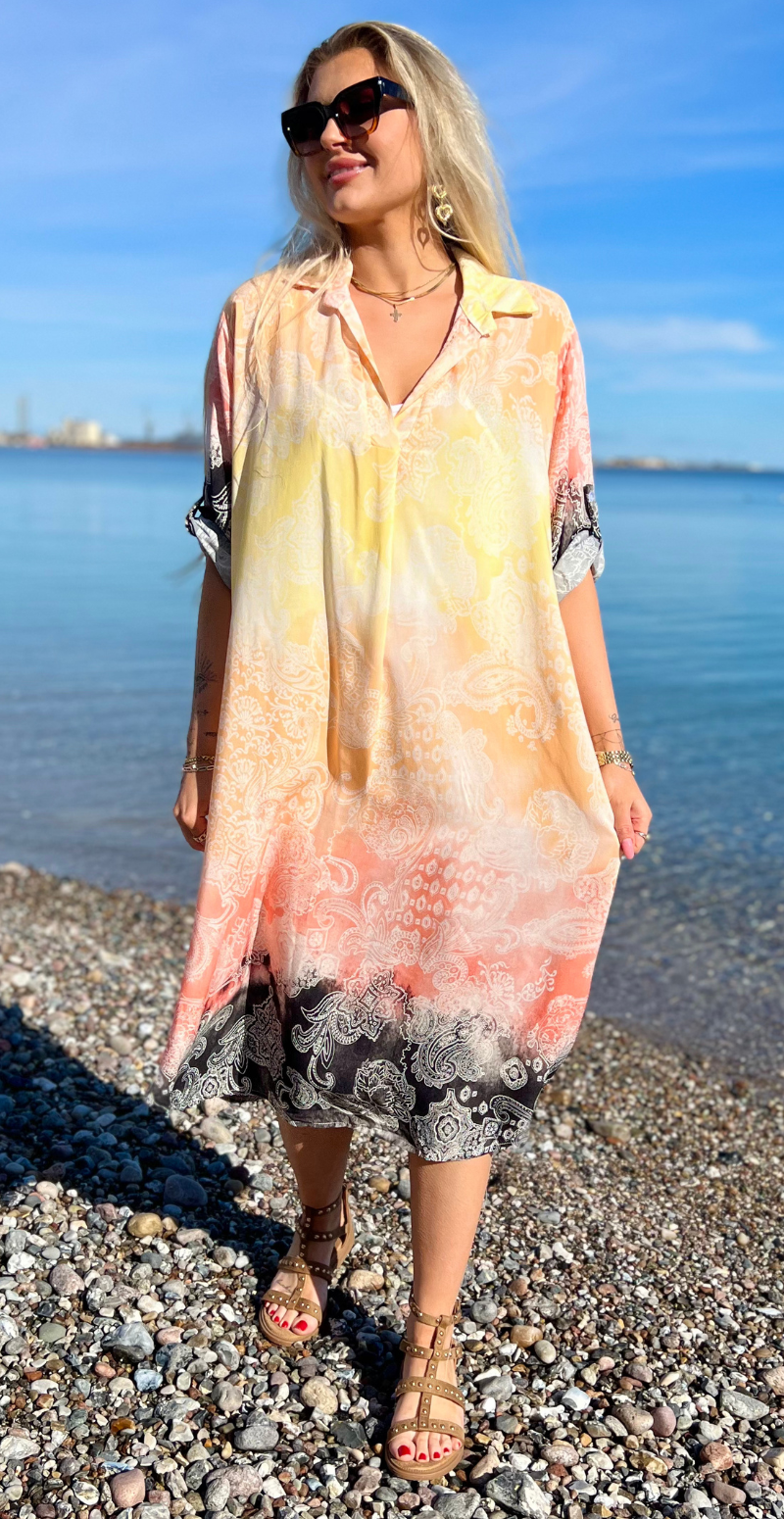 Tessa kjole med paisley sort LikeLondon