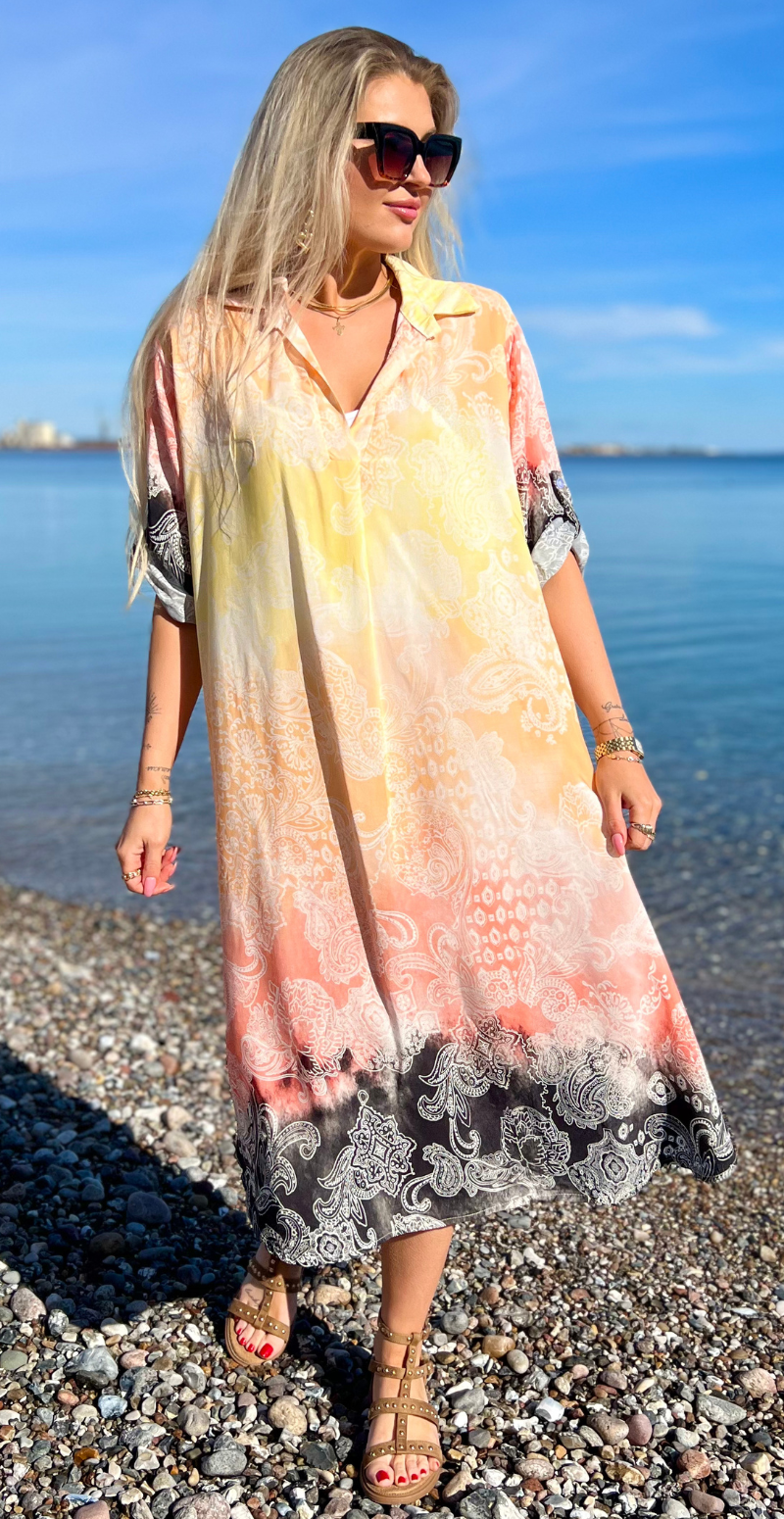 Tessa kjole med paisley sort LikeLondon