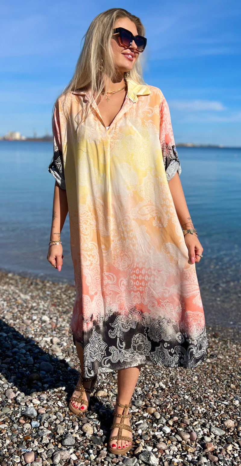 Tessa kjole med paisley sort LikeLondon