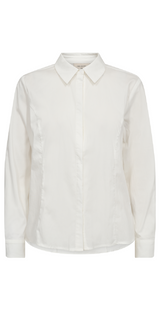 Riana skjorte med manchetter hvid