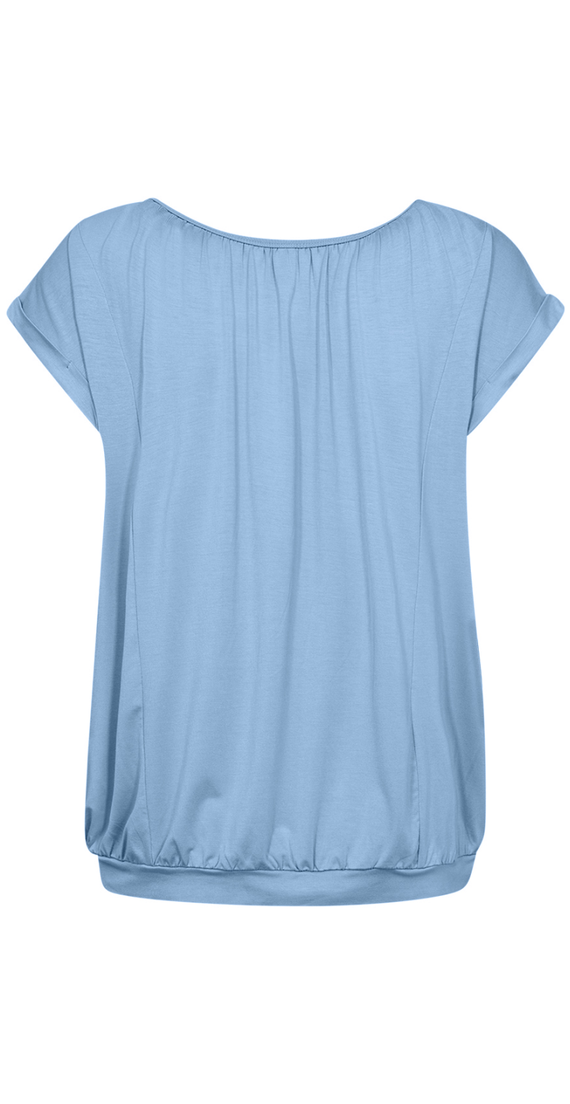 Sophia bluse med rund hals Air blue