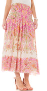 Naya nederdel med blomster pink Likelondon