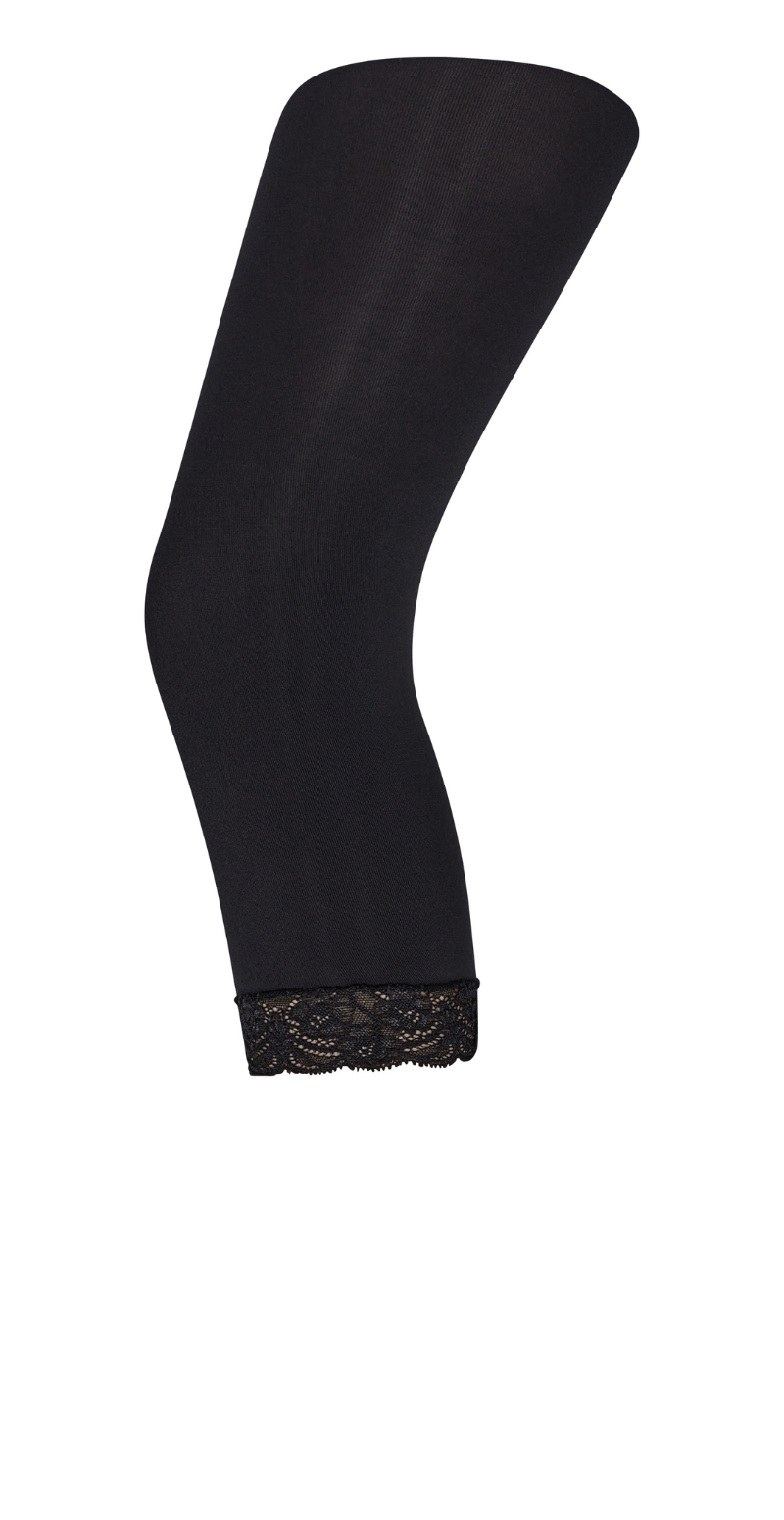 Capri leggings med blonde 60 denier sort