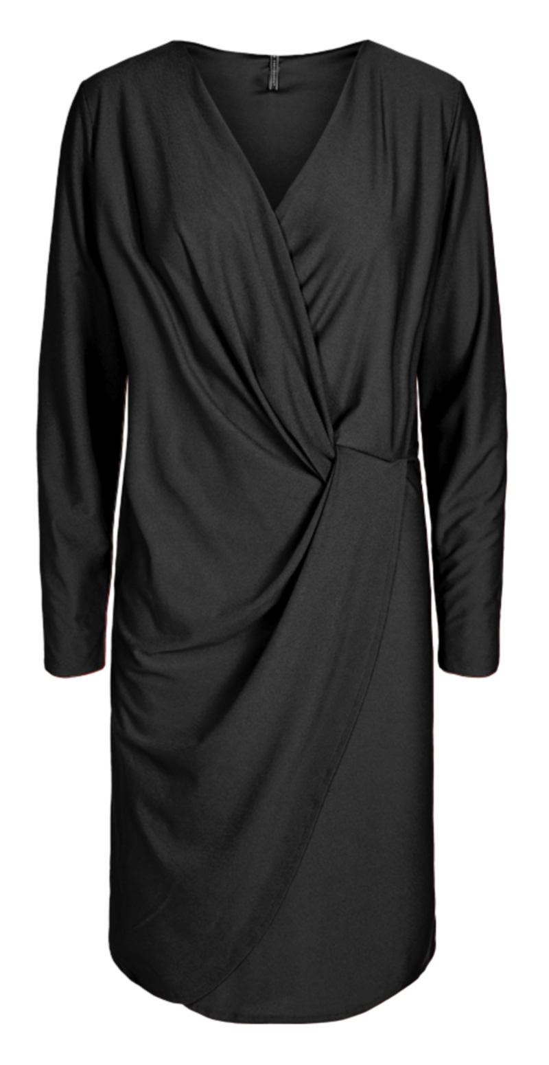 Sort wrap kjole (4502736699473)