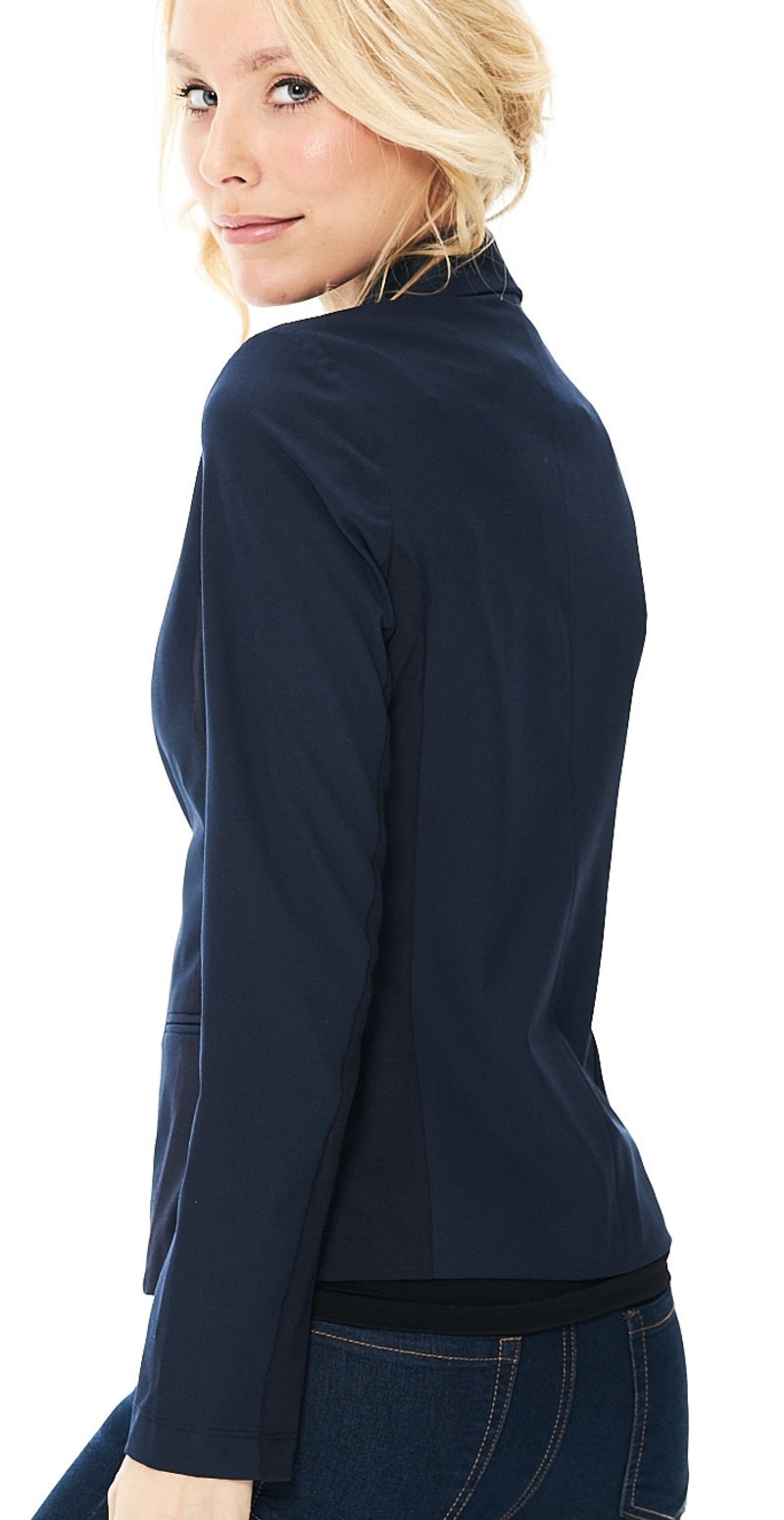 Navy jillian luxus blazer med foer (4502465773649)