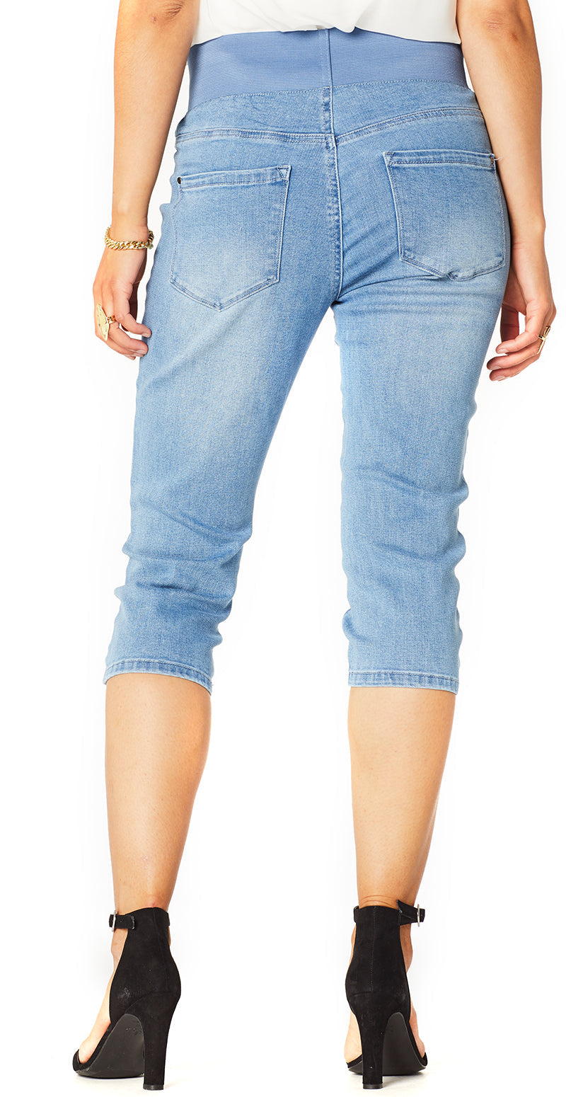 Denim shantal capri buks lysblå