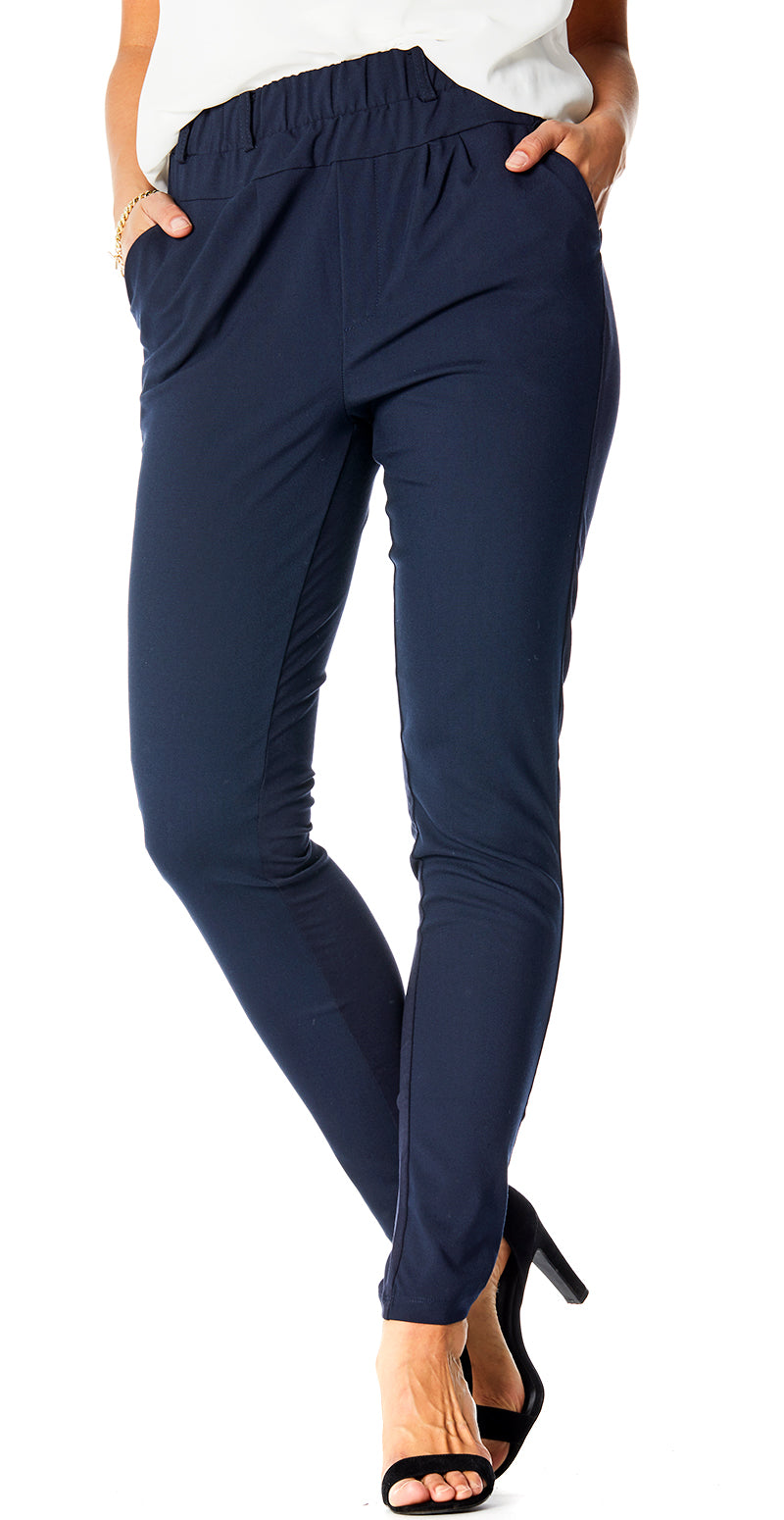 Navy buks med stretch