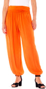 Jill buks med elastik ved talje og fod orange Likelondon