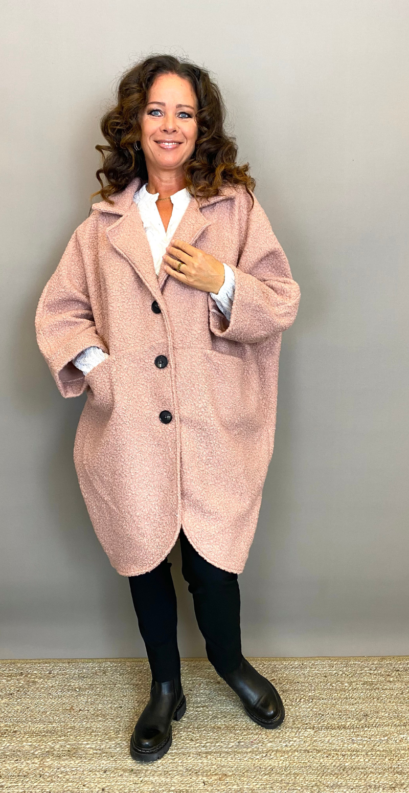 Jakke med knapper rosa LikeLondon