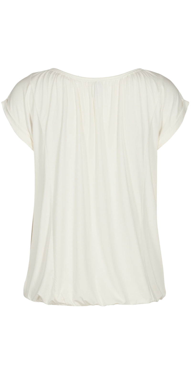 Sophia bluse med rund hals offwhite