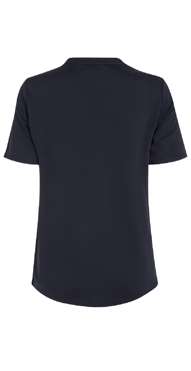 Bluse med v-hals navy