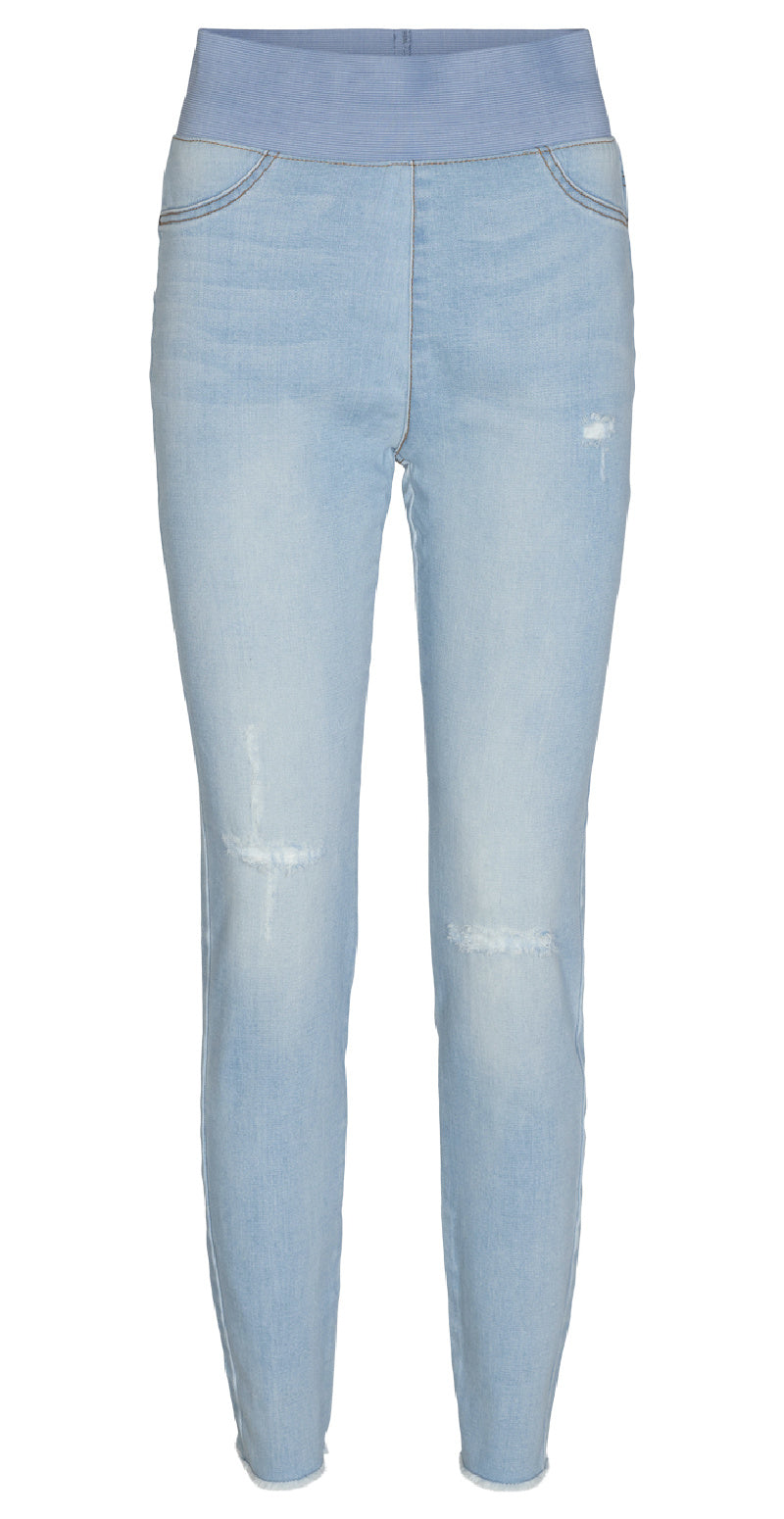 Shantal broken ankel buks lys denim