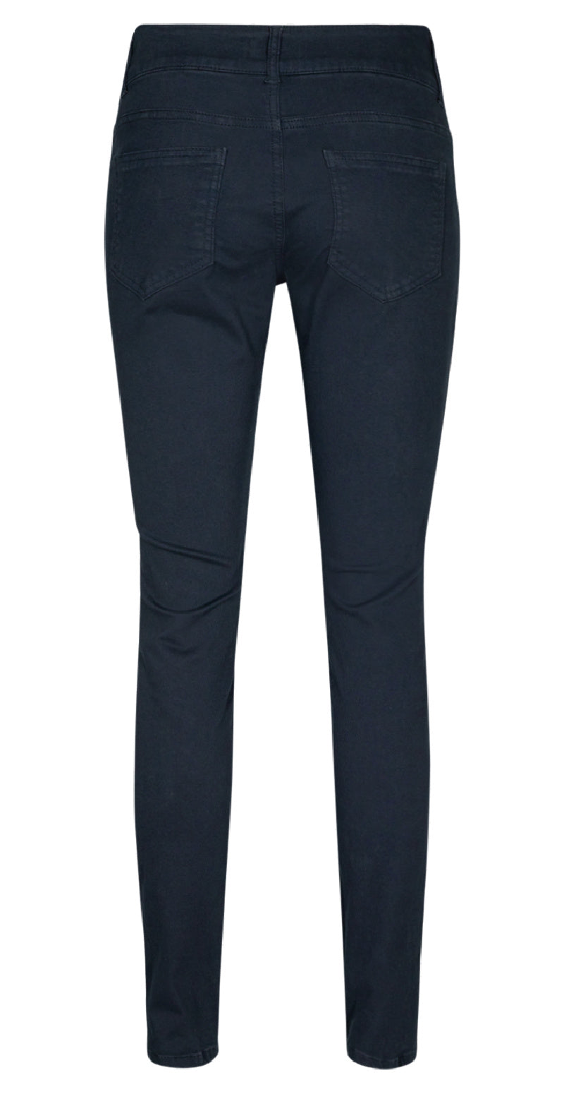 Buks med to knapper og lommer Længde 31" navy