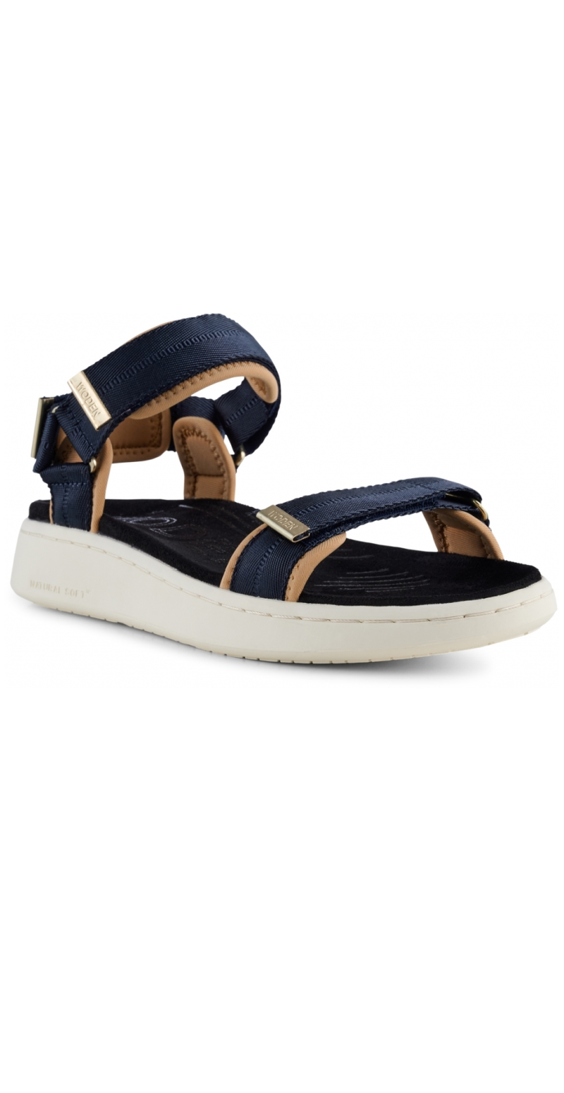 Sandal med velcro i navy