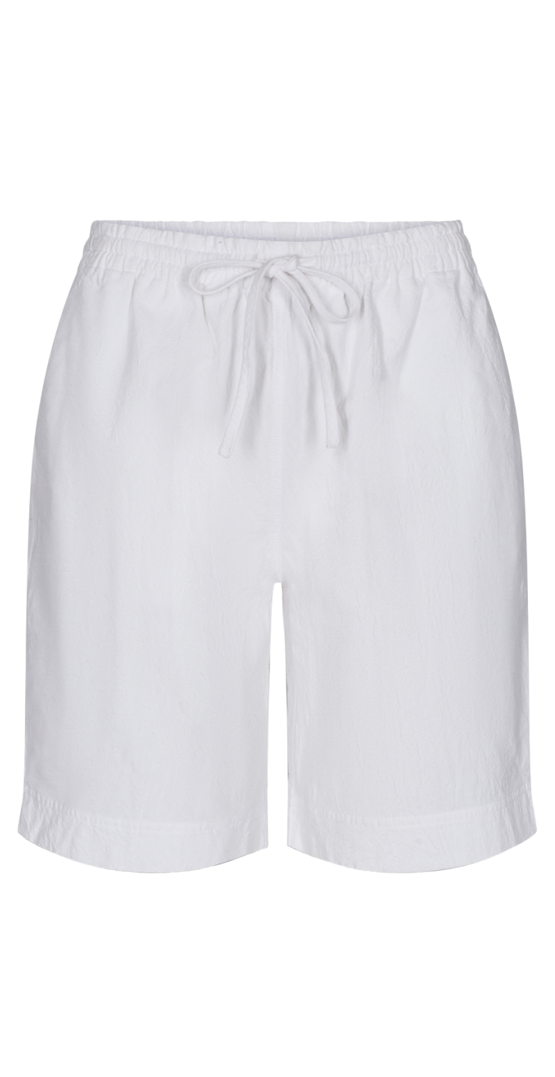 shorts med elastik og lommer hvid