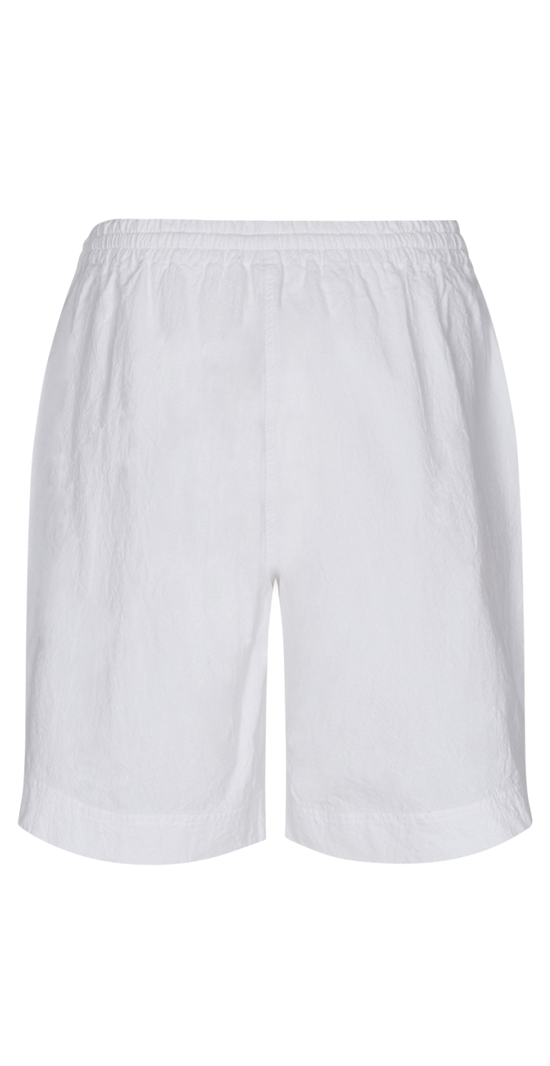 shorts med elastik og lommer hvid