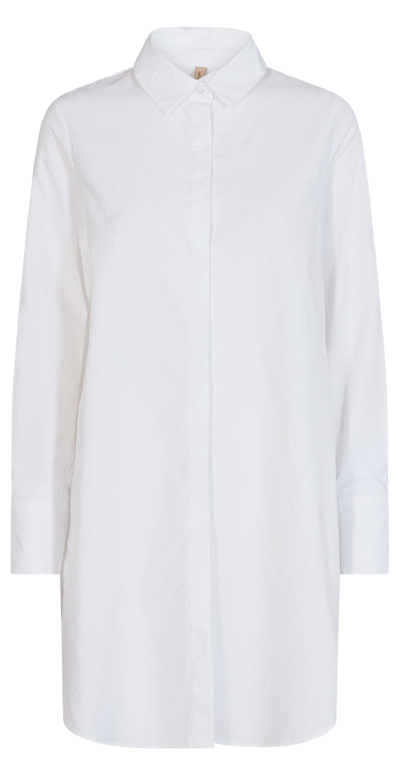 Lang skjorte hvid small
