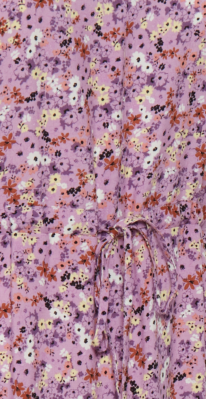 Kjole med blomsterprint ash rose