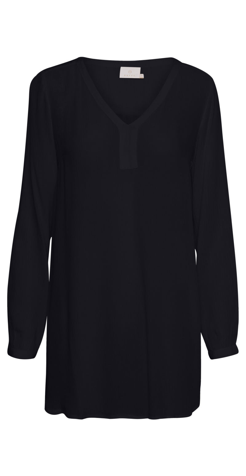 Amber tunika med v-hals navy