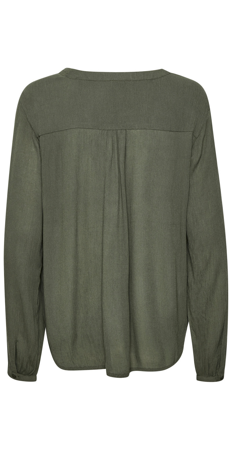 Amber bluse med v-hals grape leaf