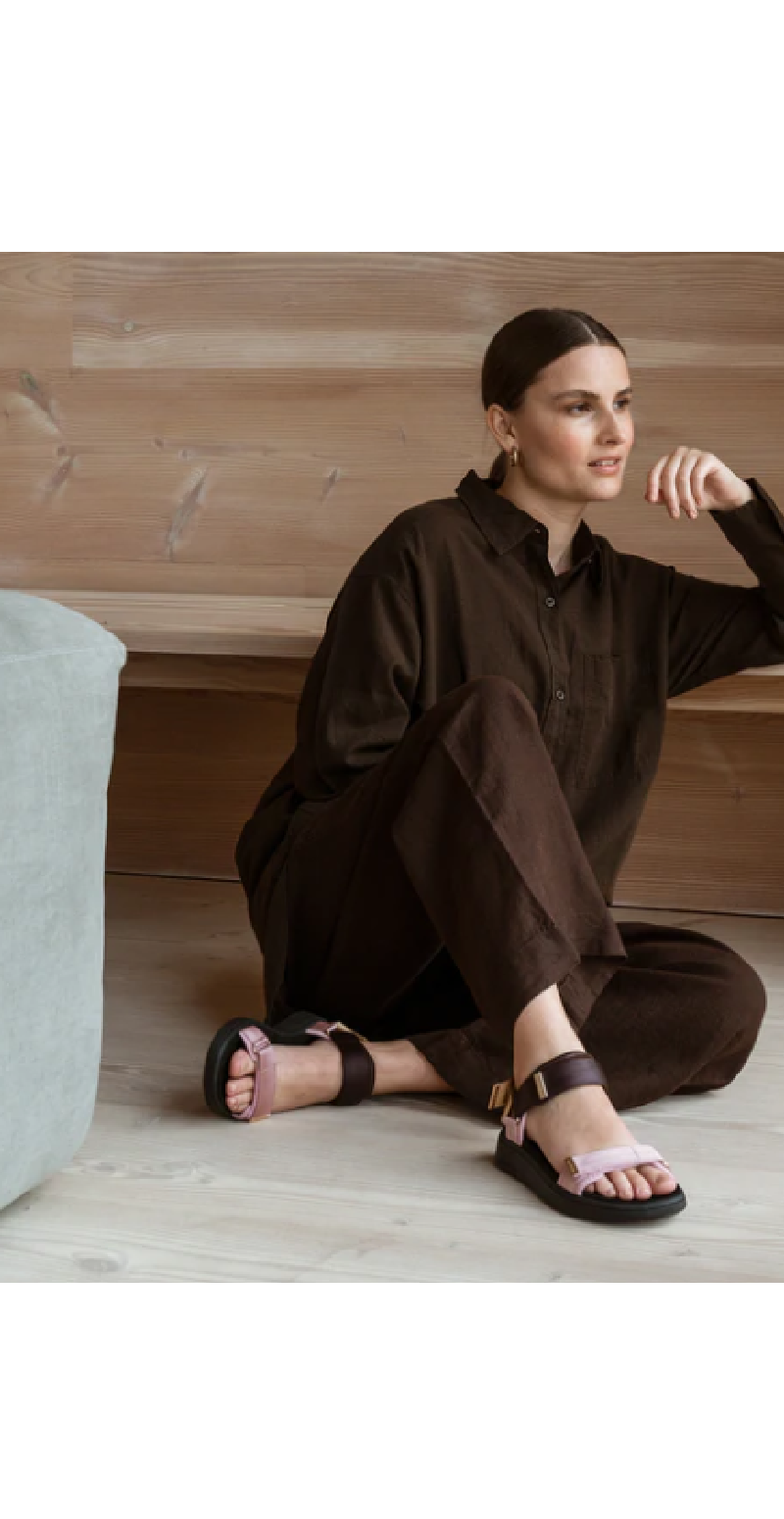 Sandal med velcro i zephyr multi