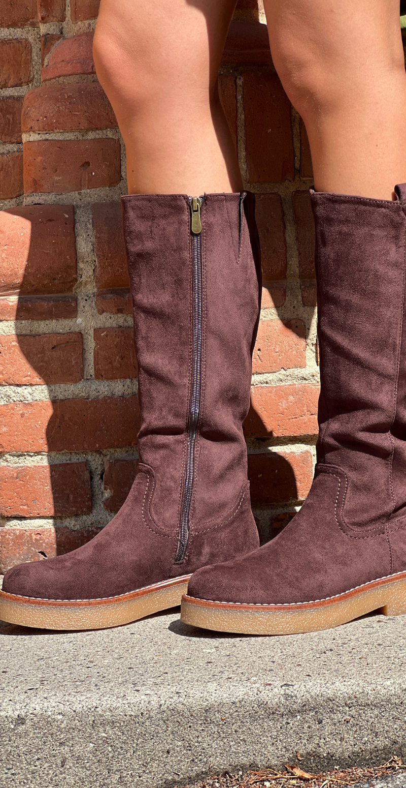 Cesena Uno lange støvler dark brown Duffy