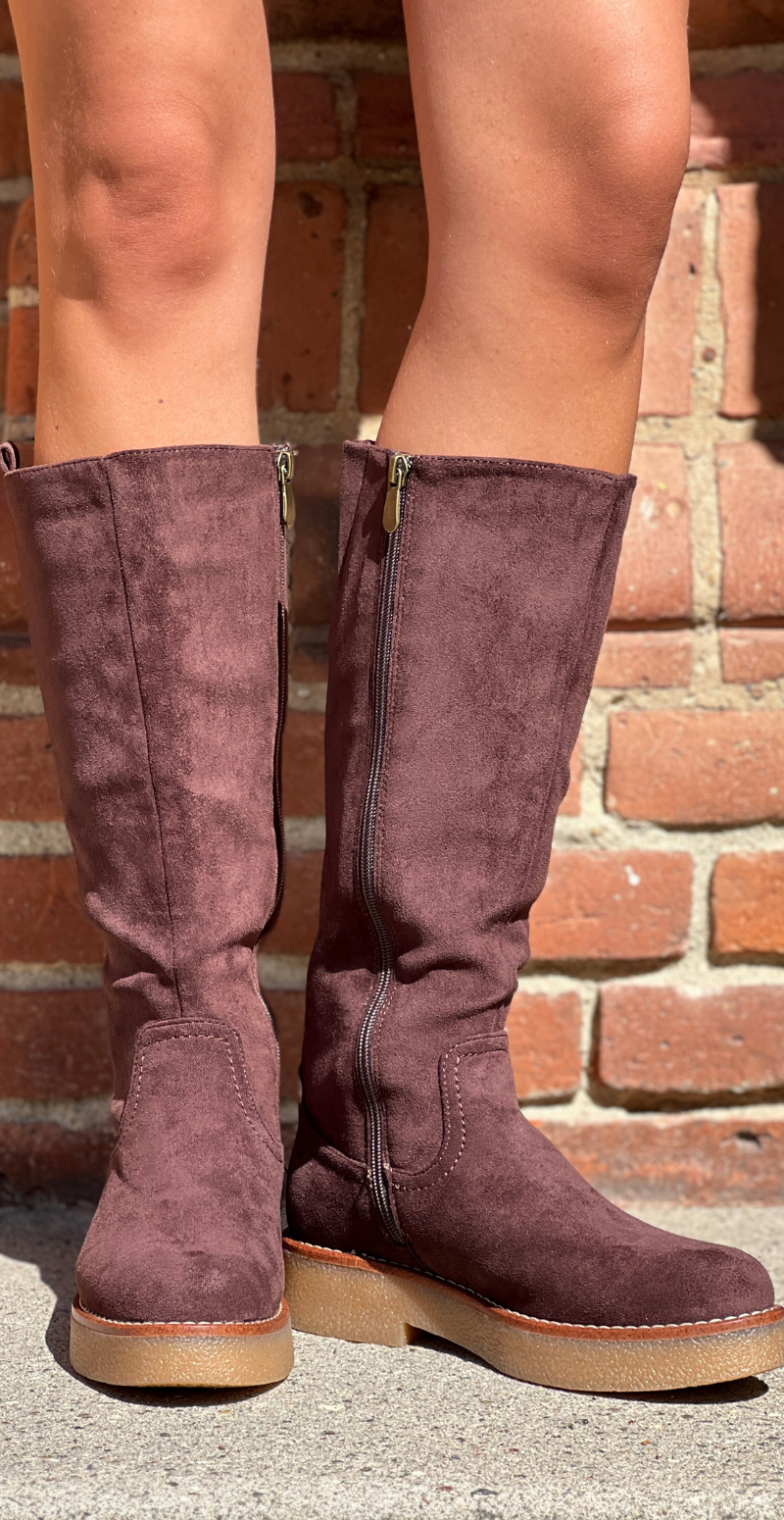 Cesena Uno lange støvler dark brown Duffy