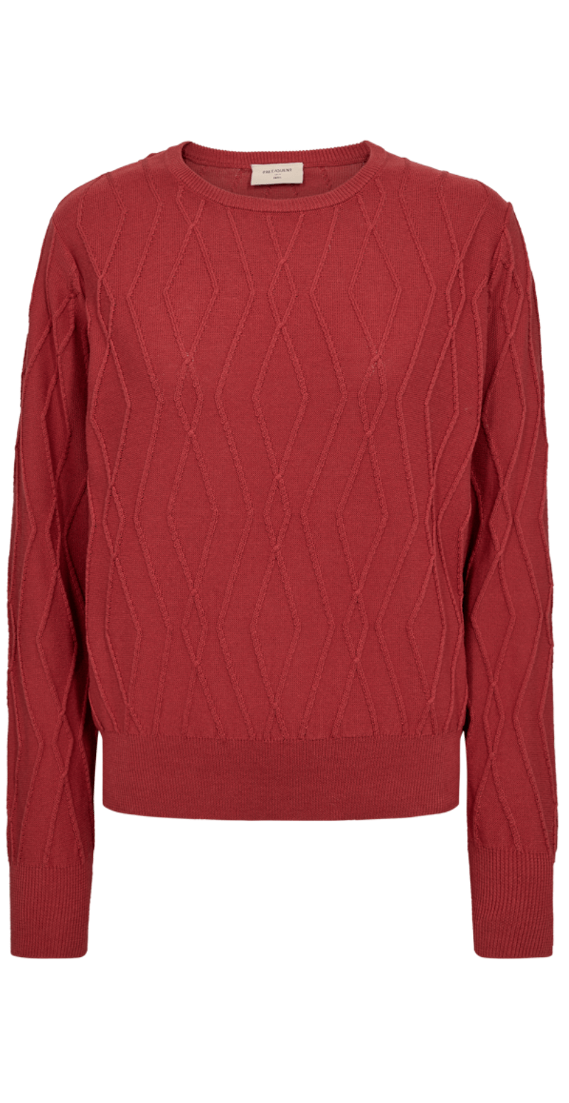 Cotty pullover med kabelmønster baked apple